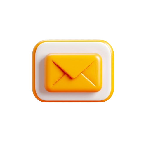 Illustration of an envelope with decorative elements around it